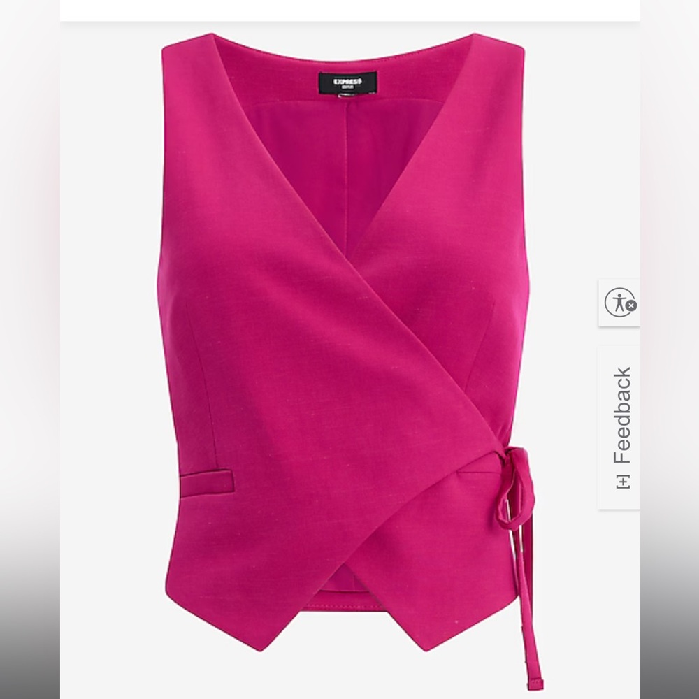 Express Fuchsia Wrap Top